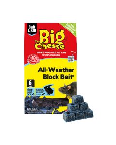 The Big Cheese All-Weather Block Bait² - 6x10g - Quick Acting Rat & Mouse Bait