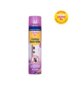 ZER434 Zero In Clothes Moth Killer 300ml Aerosol - Kills Clothing Moths and Larvae