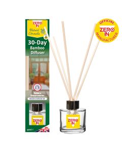 Zero In 30-Day Bamboo Diffuser. Natural Citronella. Mosquito Repeller.