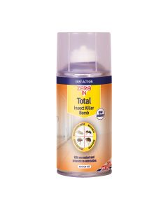 Zero In Total Insect Killer Bomb - 150ml, Rapid-Action Knockdown Insecticidal Bomb for Flying and Crawling Insects.