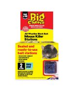 The Big Cheese All-Weather Block Bait² Mouse Killer Stations - Twin Pack