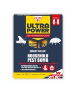 Flea, Bed Bug & Moth Bomb Twinpack 2x150ml | Whole Room Treatment | Zero In Ultra Power