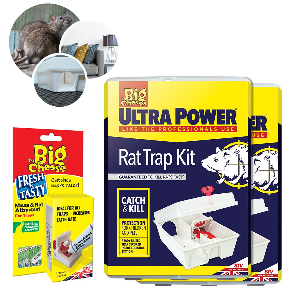 Ultra Power Rat Trap Kit & Attractant - Catch & Kill Kit