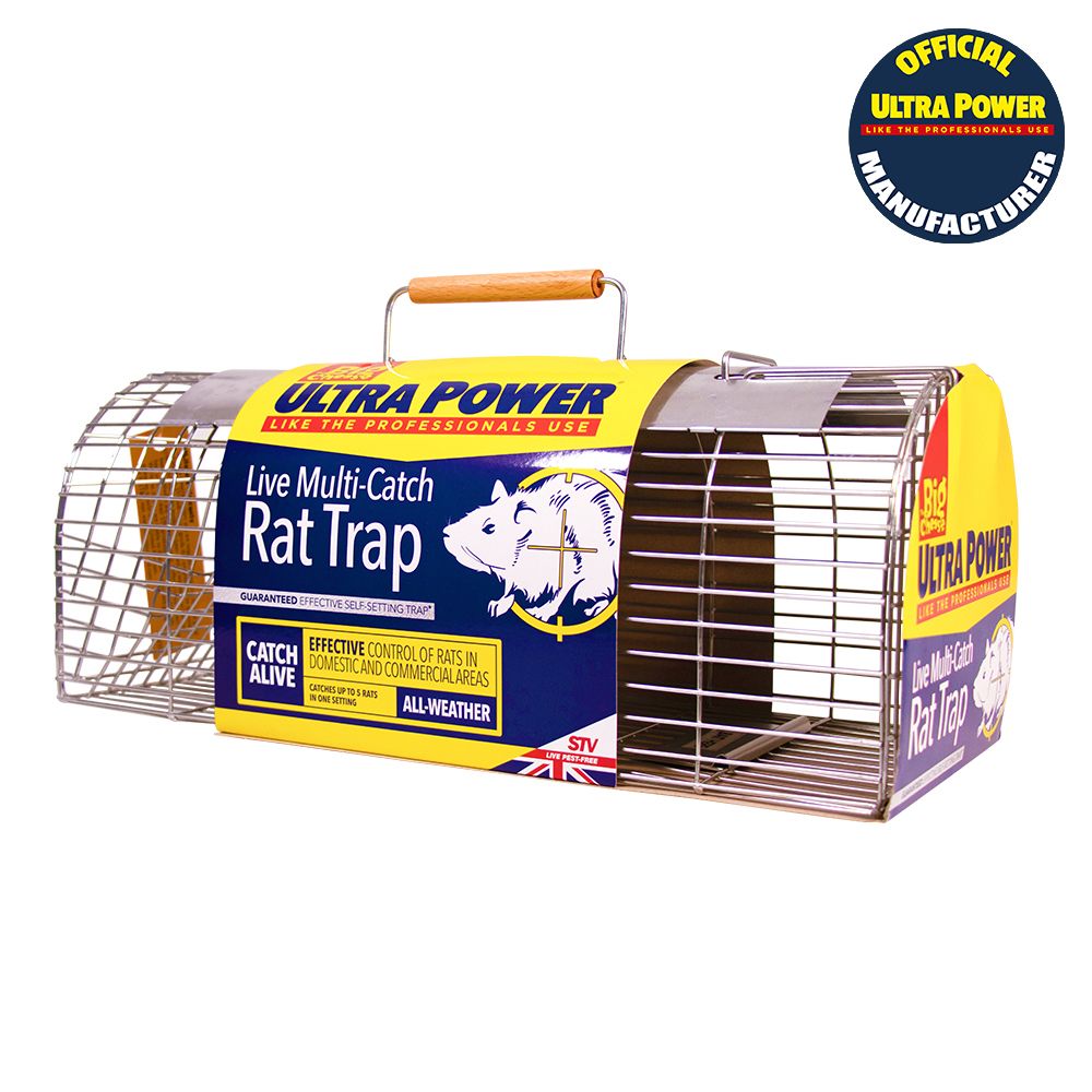STV080 The Big Cheese Live Multi-Catch Rat Trap - Humane Durable Ready-To-Use