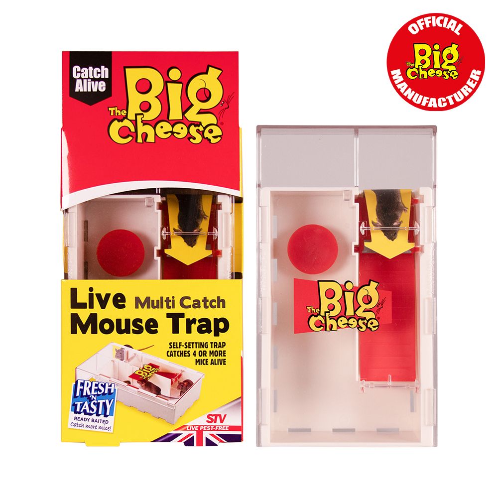 STV162 The Big Cheese Live Multi-Catch Mouse Trap - Baited Ready to Use & Humane,STV162 The Big Cheese Live Multi-Catch Mouse Trap - Baited Ready to Use & Humane