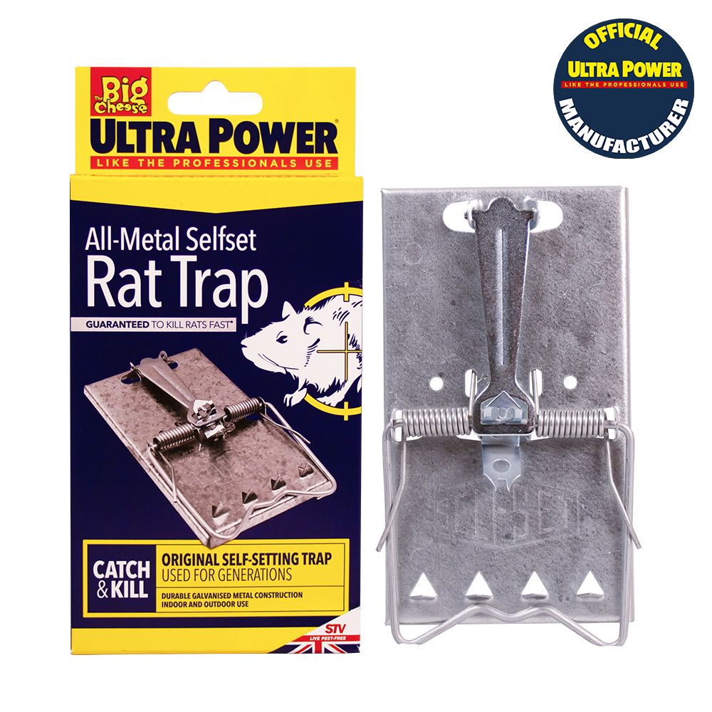 STV169 The Big Cheese Ultra Power All-Metal Selfset Rat Trap - Reusable & Effective,STV169 The Big Cheese Ultra Power All-Metal Selfset Rat Trap - Reusable & Effective