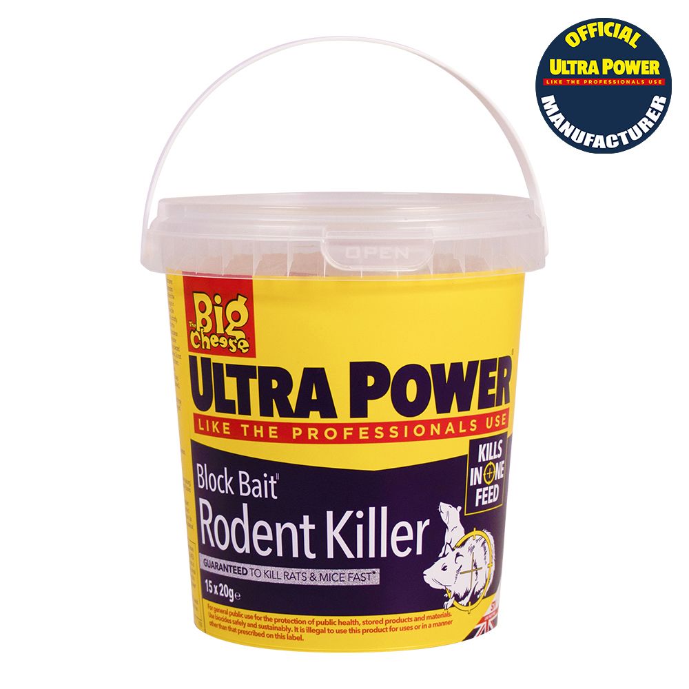 STV568 The Big Cheese Ultra Power Block Bait² Rodent Killer - 15x20g Blocks,STV568 The Big Cheese Ultra Power Block Bait² Rodent Killer - 15x20g Blocks
