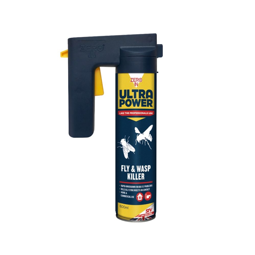 Zero In Ultra Power Fly & Wasp Killer 600ml Trigger Aerosol - High Strength