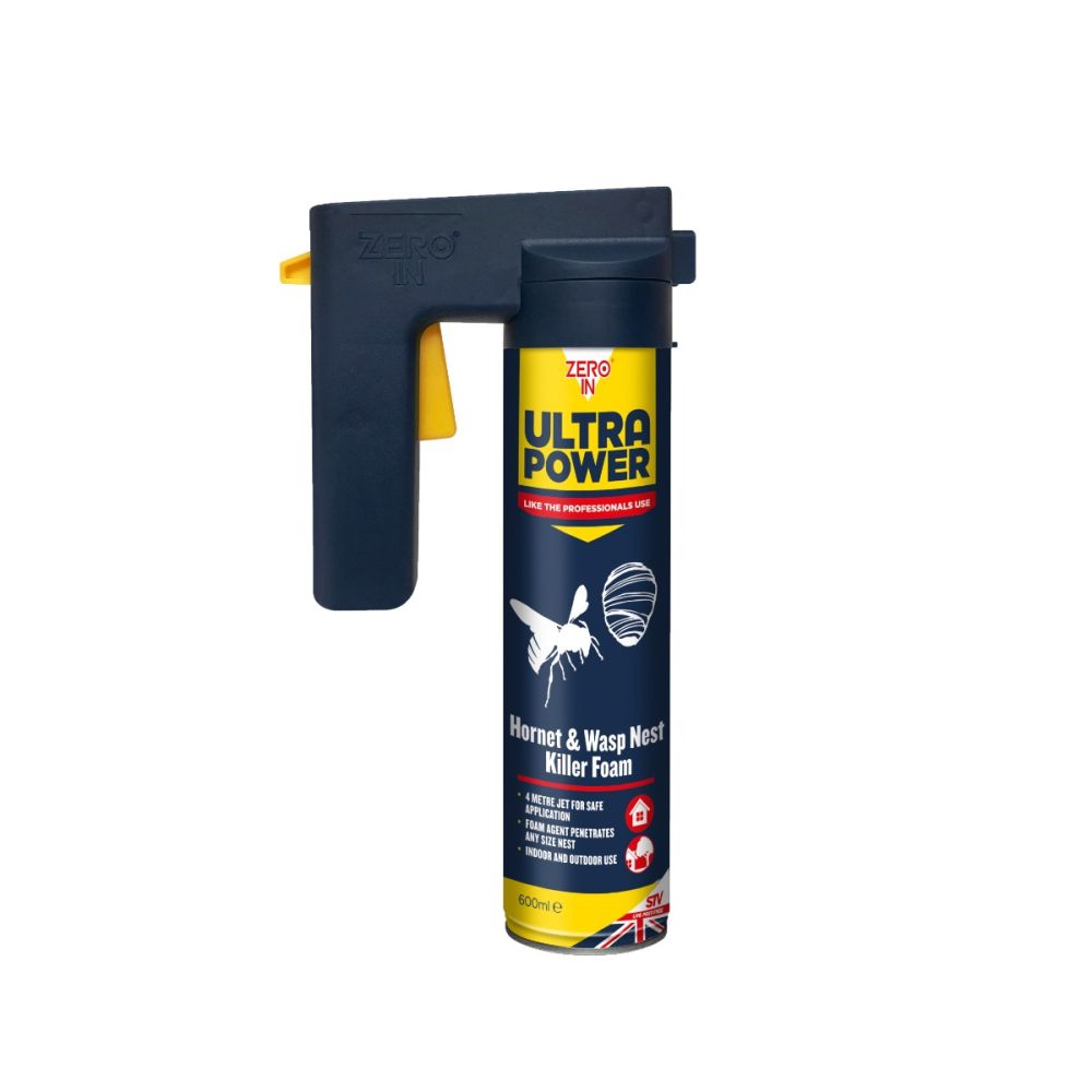 Zero In Ultra Power Hornet & Wasp Nest Killer Foam - 600ml Trigger Aerosol