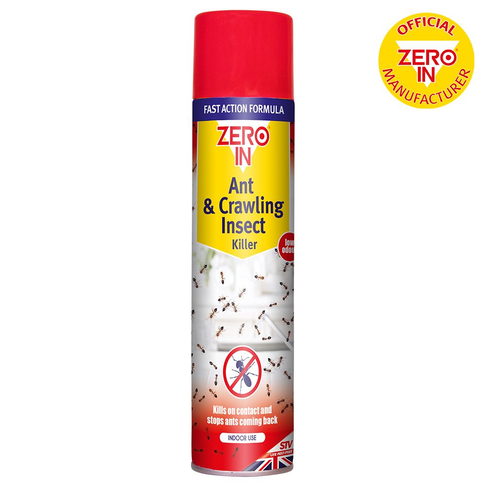 ZER962 Zero In Ant & Crawling Insect Killer Spray - 300ml Aerosol - Fast-Acting ,ZER962 Zero In Ant & Crawling Insect Killer Spray - 300ml Aerosol - Fast-Acting 