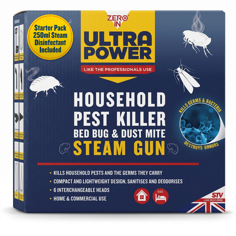 Zero In Ultra Power Household Pest Killer Steam Gun, Santise and Deodorise