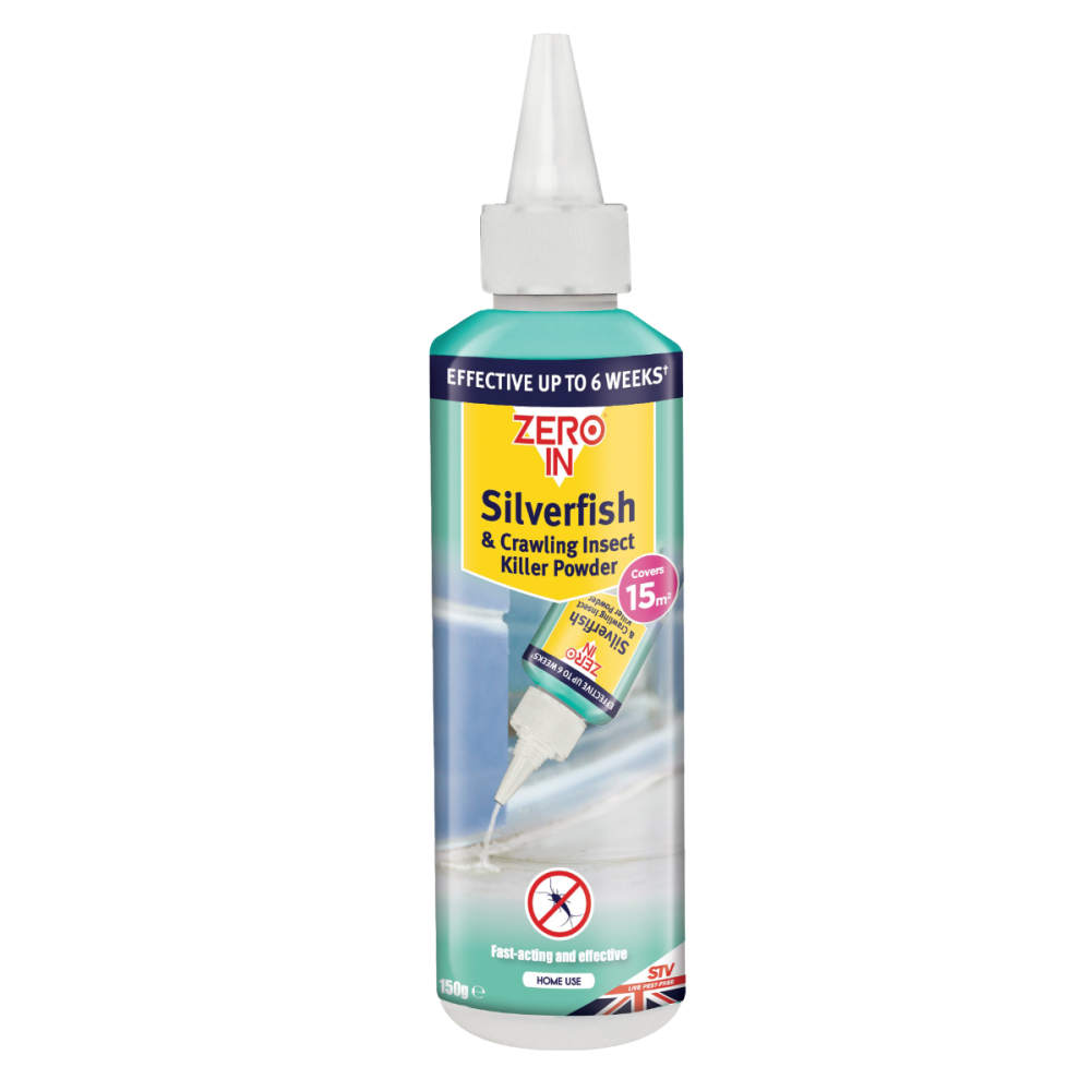 Zero In Silverfish & Crawling Insect Killer Powder - 150g, Fast-Acting, Precision Application