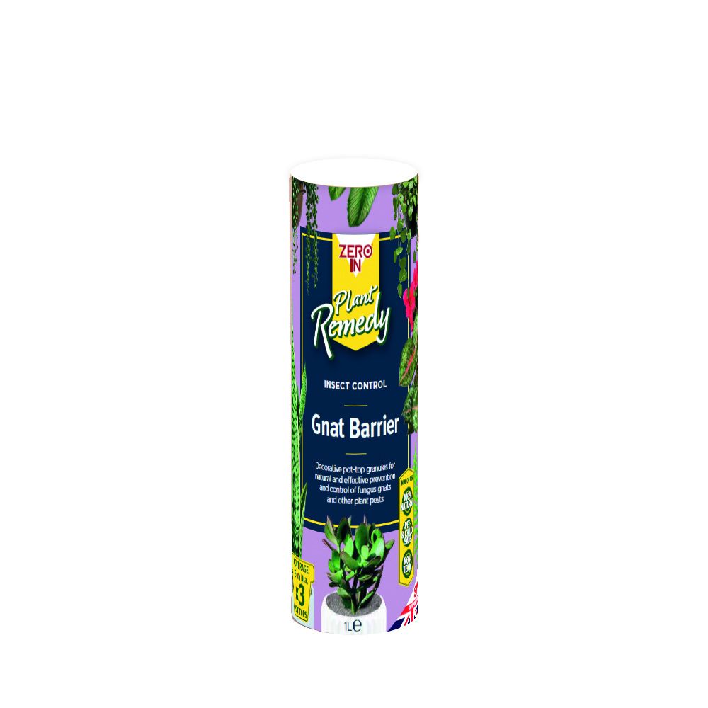 Zero In Plant Remedy Gnat Barrier - 1L, Natural Indoor Houseplant Insect Control for Fungus Gnats and Other Pests