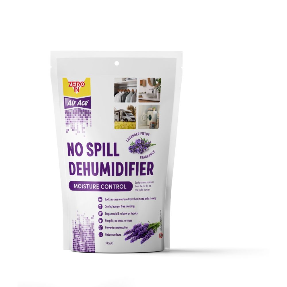 Zero In Air Ace No Spill Dehumidifier Lavender - 300g, Effective Moisture Control 