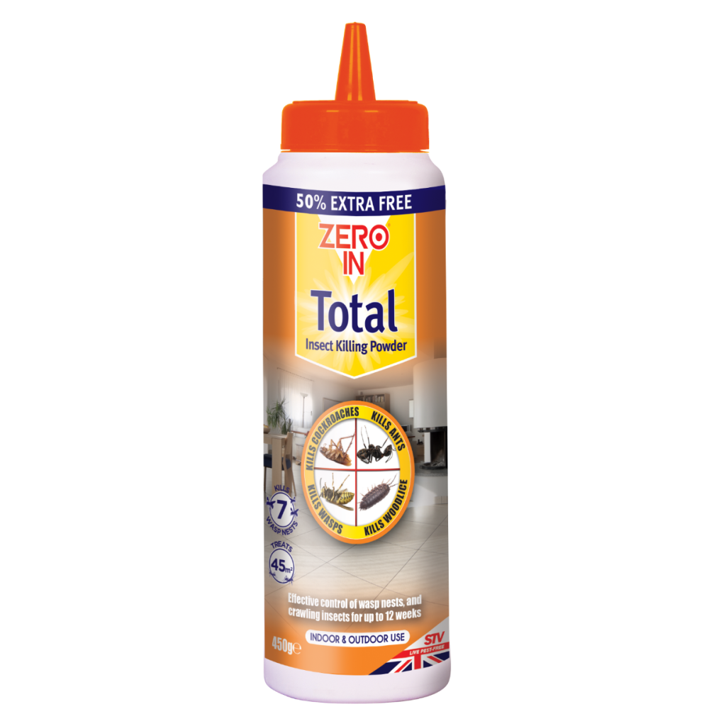 Zero In Total Insect Killing Powder - 450g, Fast-acting, multi-use, long-lasting, effective