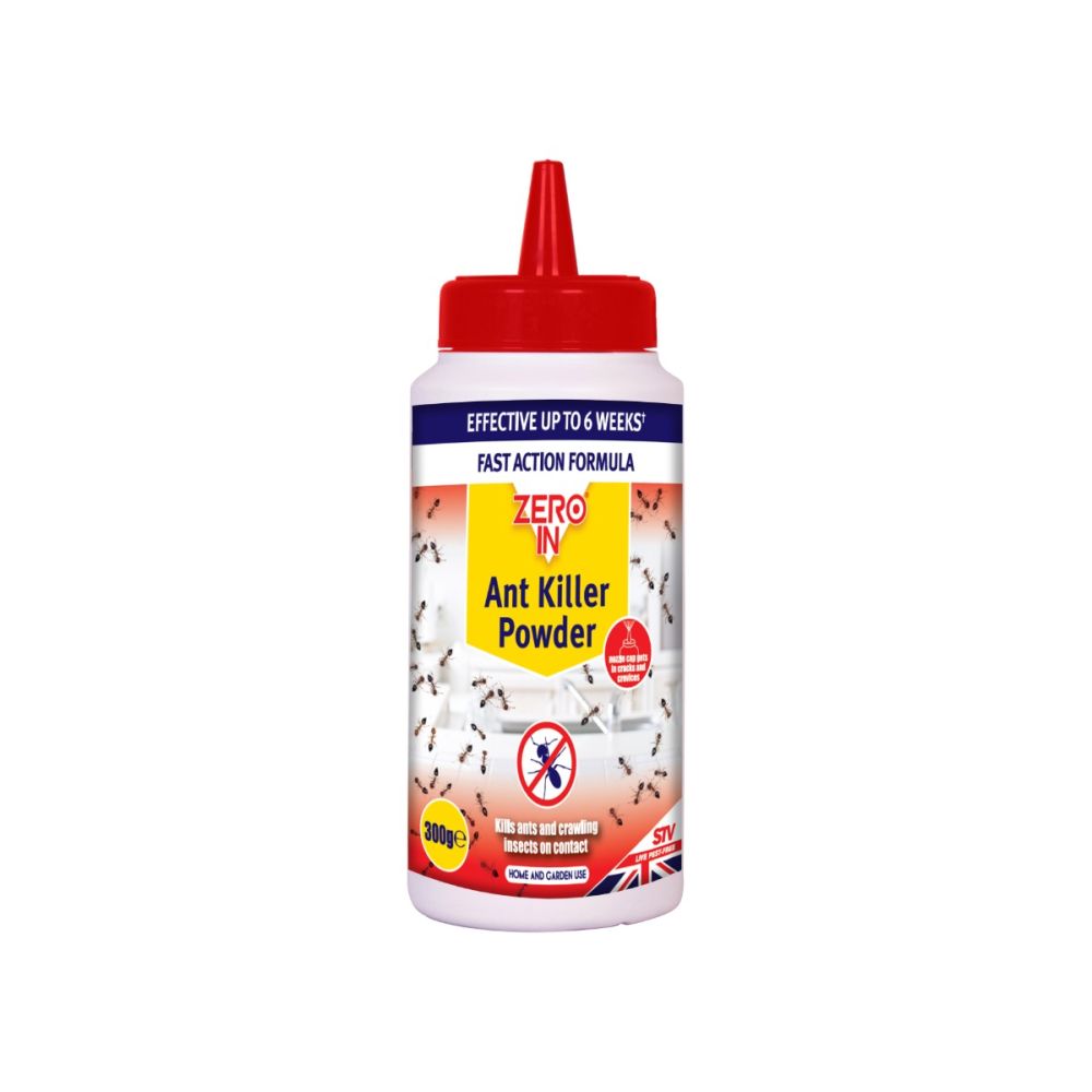 ZER964 Zero In Ant & Insect Killer Powder - 300g - Puffer Treatment Pack Controls Bugs 