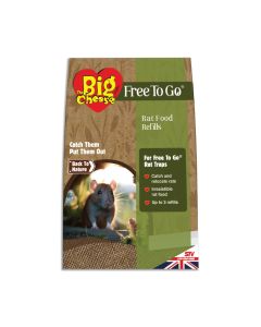 The Big Cheese Free To Go ® Rat Food Refills - 20g x 15, Humane and safe to use around pets and children