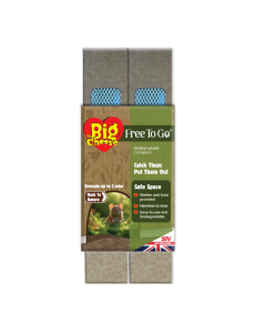 The Big Cheese Free To Go ® Biodegradable Mouse Trap - Twinpack, Humane and non-lethal biodegradable traps for safe capture of mice