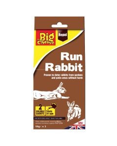 STV419 The Big Cheese Run Rabbit Repellent -2x50g Sachets,  Humane Rabbit Deterrent