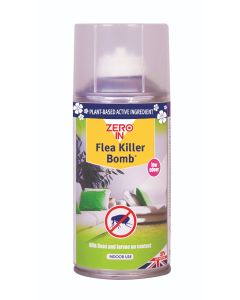 ZER027 Zero In Natural Insect Killer Flea Bomb - 150ml Aerosol - Treats Beds and Carpet