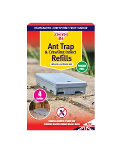 Zero In Ant & Crawling Insect Trap Refills - 4-Pack, Poison-free and chemical-free solution