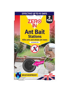 Zero In All-Weather Ant Bait Stations -  Twinpack - Ready To Use, Effectively Kills Ants Nests