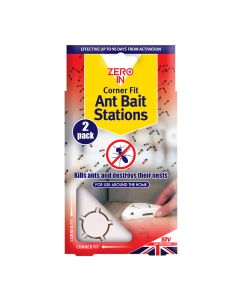 Zero In Corner Fit Ant Bait Stations - Twinpack, Kills Ant Nests, Ready-To-Use 