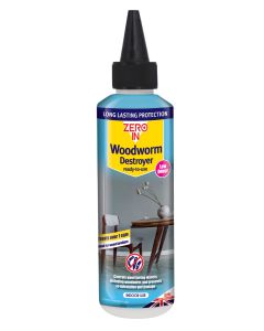 ZER978 Zero In Woodworm Destroyer 250ml - Effective Treatment Protects Wood & Furniture,ZER978 Zero In Woodworm Destroyer 250ml - Effective Treatment Protects Wood & Furniture