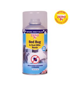 ZER984 Zero In Bed Bug & Dust Mite Killer Bomb 150ml One-Shot Aerosol - Home Treatment,ZER984 Zero In Bed Bug & Dust Mite Killer Bomb 150ml One-Shot Aerosol - Home Treatment