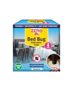 Zero In Bed Bug Interceptor Traps - 4-Pack, Poison-free approach to tackling bed bugs