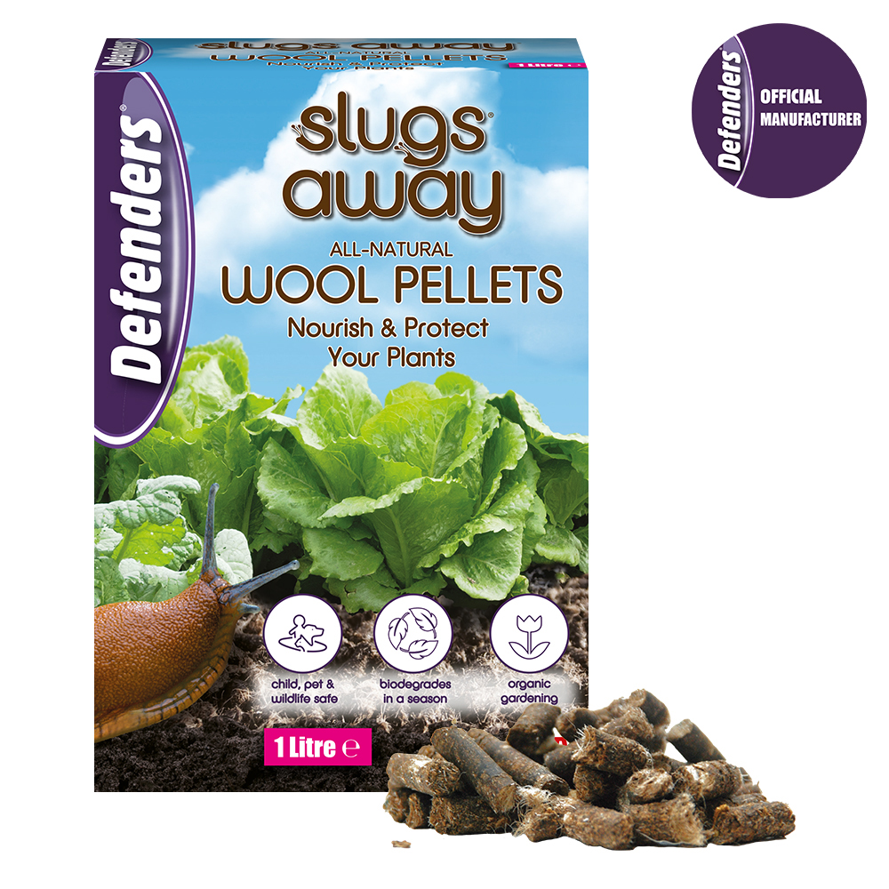 Defenders Slugs Away® Wool Pellets 1L Natural, Poison Free Slug Deterrent