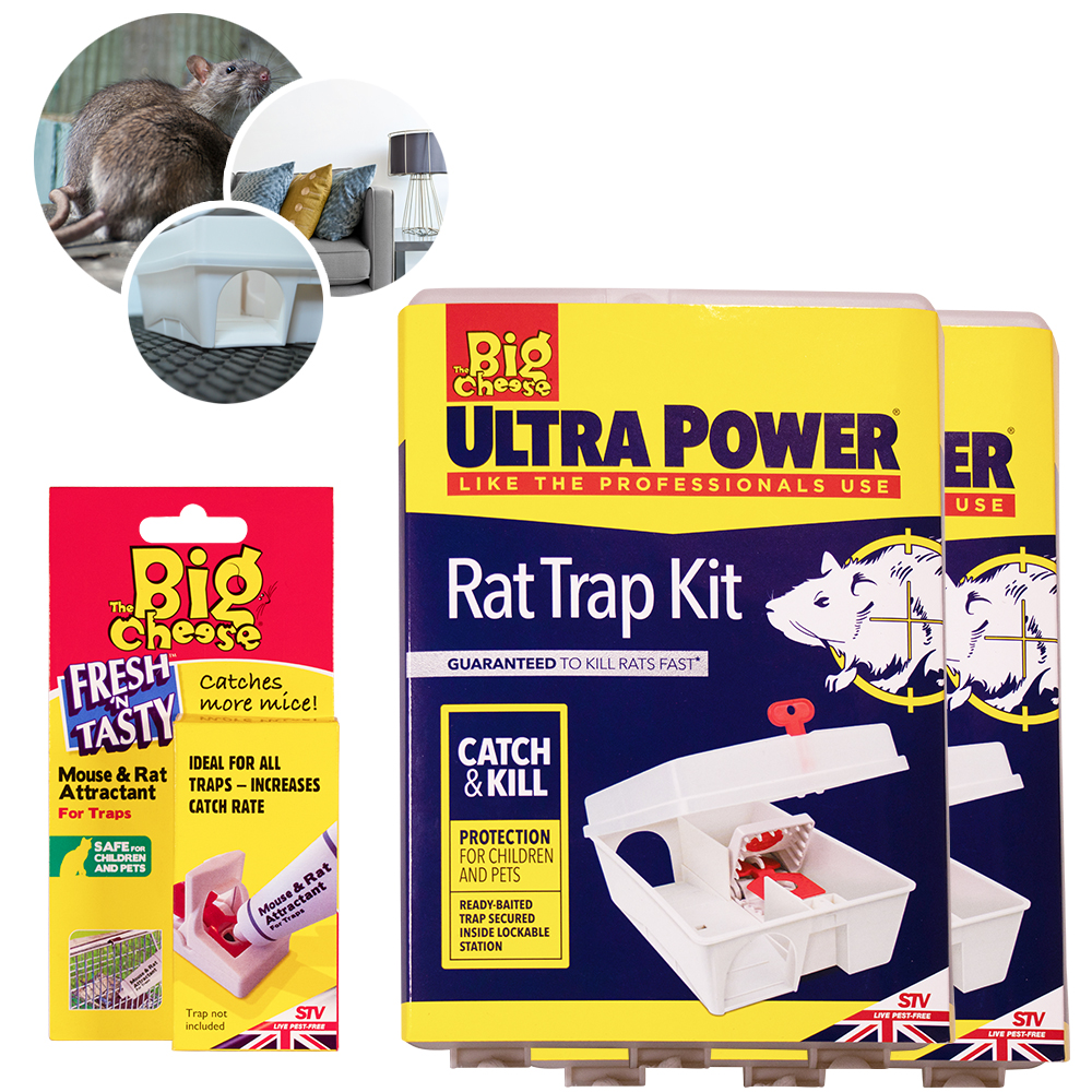 Ultra Power Rat Trap Kit & Attractant - Catch & Kill Kit